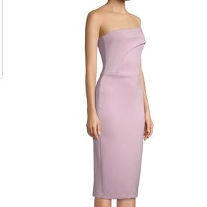 Black Halo off- shoulder midi dress